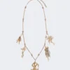 “abissi” metalen ketting met strass-steentjes, goud “abissi” metalen ketting met strass-steentjes, goud