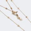“abissi” metalen ketting met strass-steentjes, goud