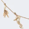 “abissi” metalen ketting met strass-steentjes, goud “abissi” metalen ketting met strass-steentjes, goud