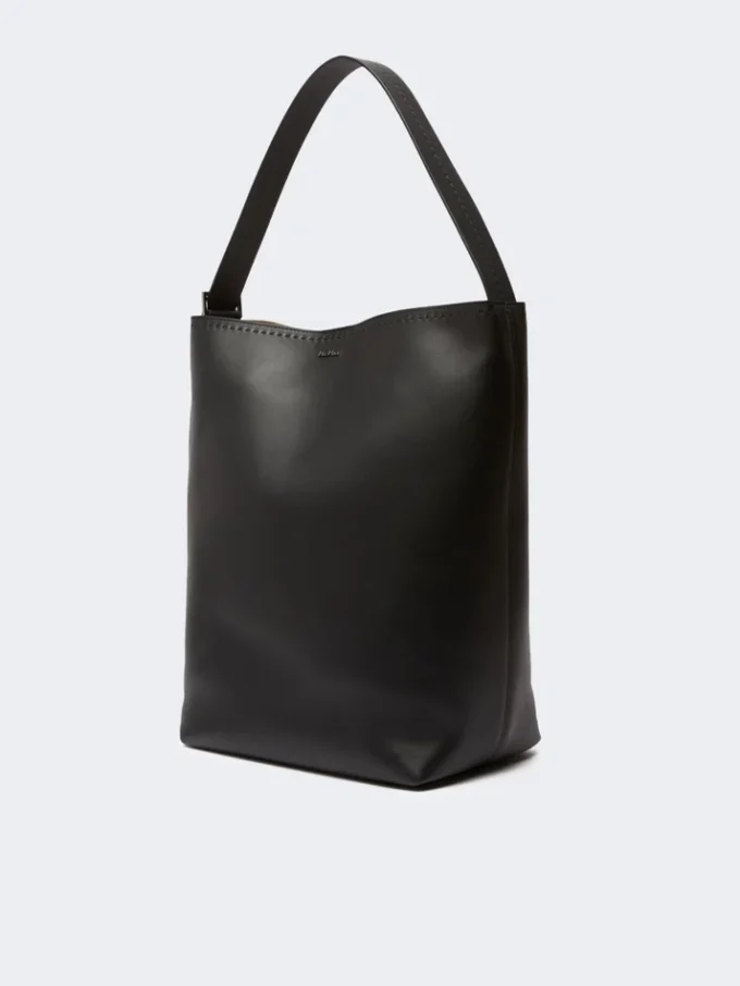 – Archetipo middelgrote leren tas, zwart