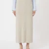 Argyle-rok van kasjmiergaren, beige Argyle-rok van kasjmiergaren, beige