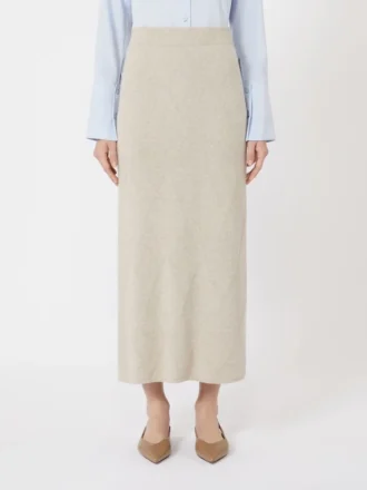 Argyle-rok van kasjmiergaren, beige