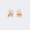 Asymmetrische metalen oorbellen, brons Asymmetrische metalen oorbellen, brons