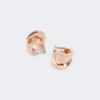 Asymmetrische metalen oorbellen, brons Asymmetrische metalen oorbellen, brons