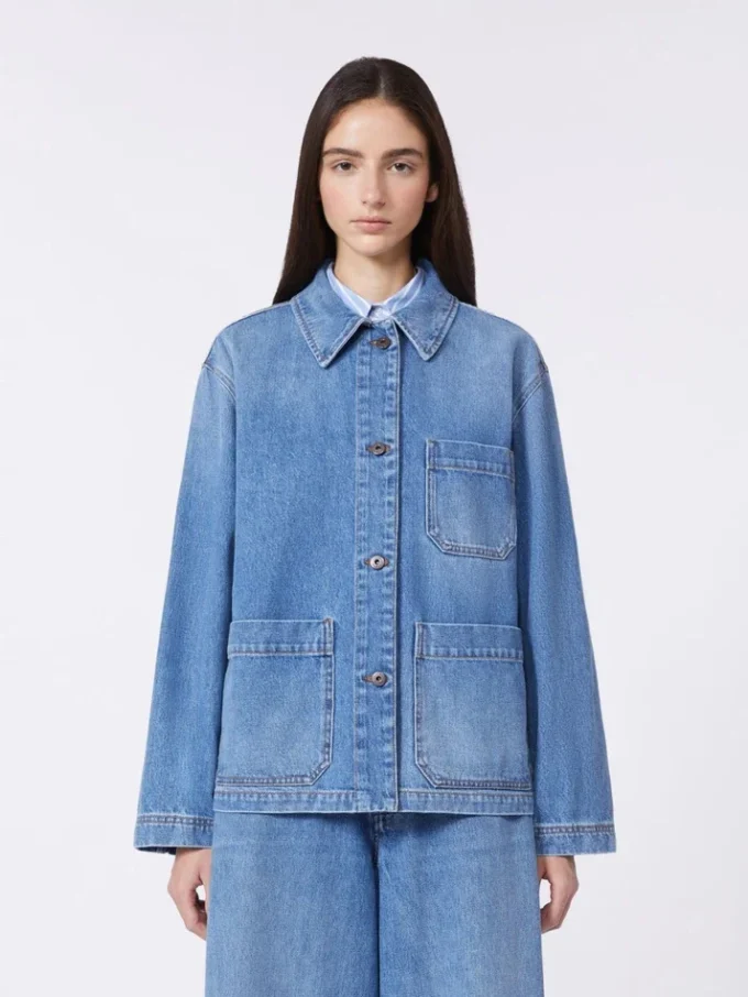 Authentiek denim shacket, marineblauw Authentiek denim shacket, marineblauw