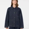 Authentiek denim shacket, marineblauw