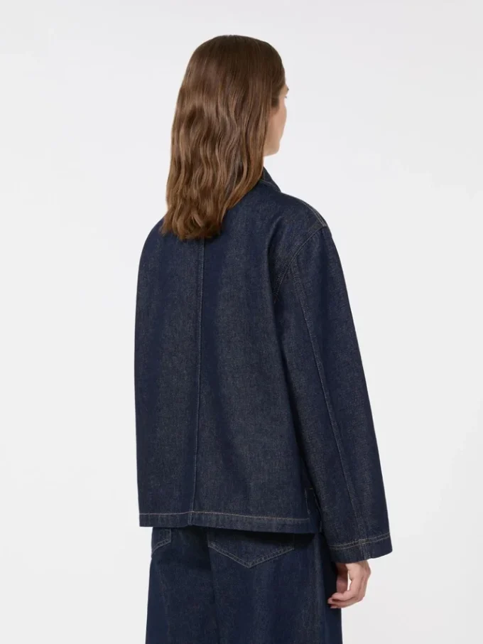 Authentiek denim shacket, marineblauw