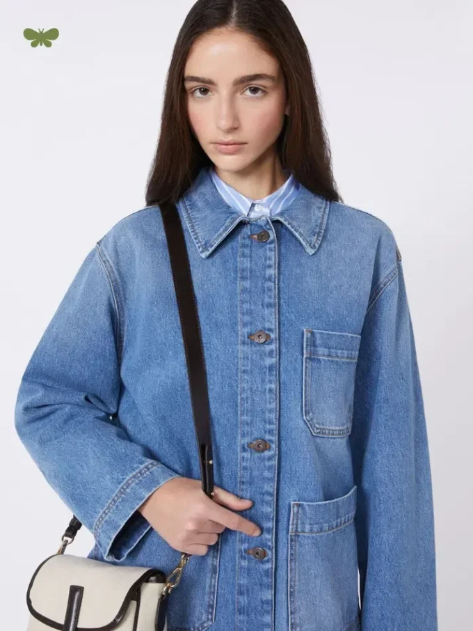 Authentiek denim shacket, marineblauw Authentiek denim shacket, marineblauw