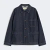 Authentiek denim shacket, marineblauw