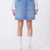 Authentieke denim minirok, marineblauw