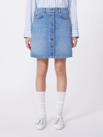 Authentieke denim minirok, marineblauw