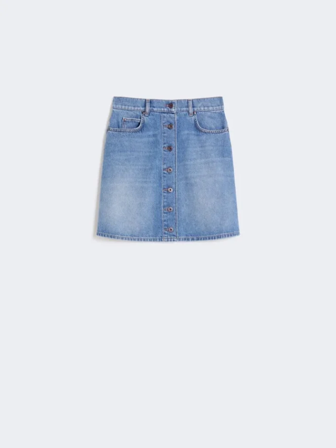 Authentieke denim minirok, marineblauw