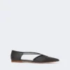 Ballerina’s met raffia-look en gevlochten patroon, zwart Ballerina’s met raffia-look en gevlochten patroon, zwart