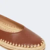 Ballerina’s van nappa en raffia, tabak Ballerina’s van nappa en raffia, tabak