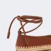 Ballerina’s van nappa en raffia, tabak Ballerina’s van nappa en raffia, tabak