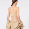 Bandeau-bh van stretchviscose, camel