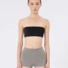 Bandeau-bh van stretchviscose, zwart