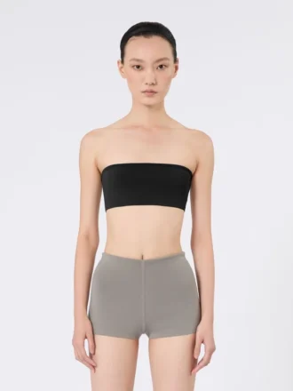 Bandeau-bh van stretchviscose, zwart