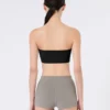 Bandeau-bh van stretchviscose, zwart