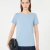 Basic T-shirt van katoenen jersey, lichtblauw Basic T-shirt van katoenen jersey, lichtblauw