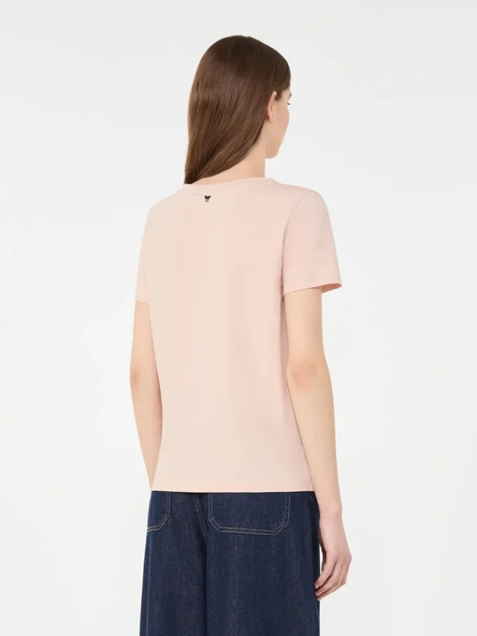 Basic T-shirt van katoenen jersey, roze Basic T-shirt van katoenen jersey, roze