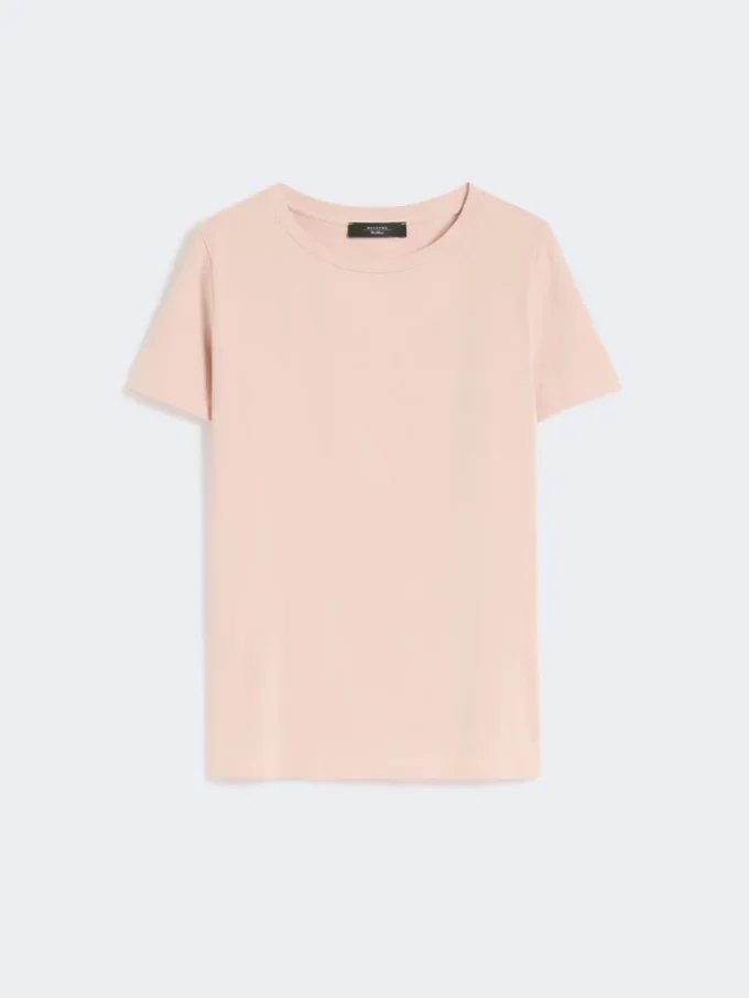 Basic T-shirt van katoenen jersey, roze Basic T-shirt van katoenen jersey, roze