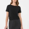 Basic T-shirt van katoenen jersey, zwart Basic T-shirt van katoenen jersey, zwart