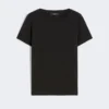 Basic T-shirt van katoenen jersey, zwart Basic T-shirt van katoenen jersey, zwart
