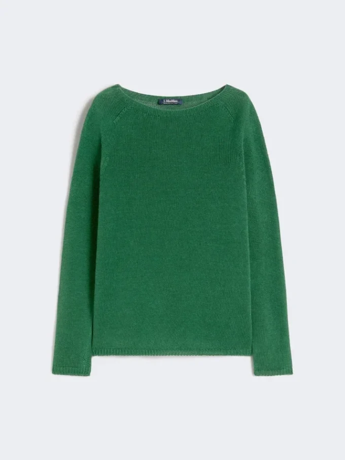 Basic trui van linnen garen, groen Basic trui van linnen garen, groen