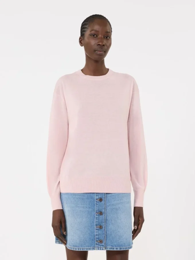 Basic trui van wol en kasjmier, roze Basic trui van wol en kasjmier, roze