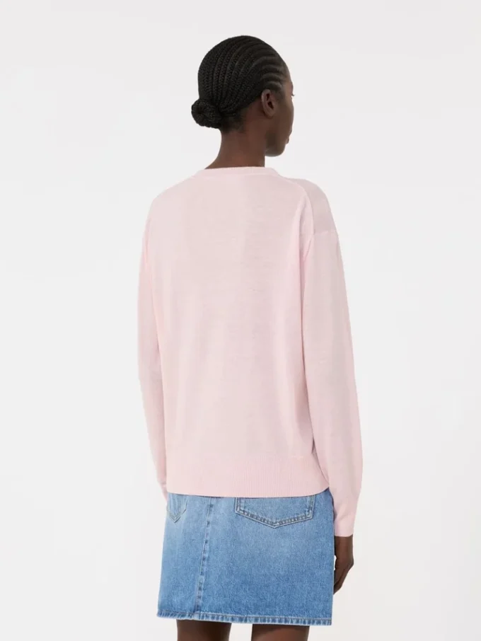 Basic trui van wol en kasjmier, roze Basic trui van wol en kasjmier, roze