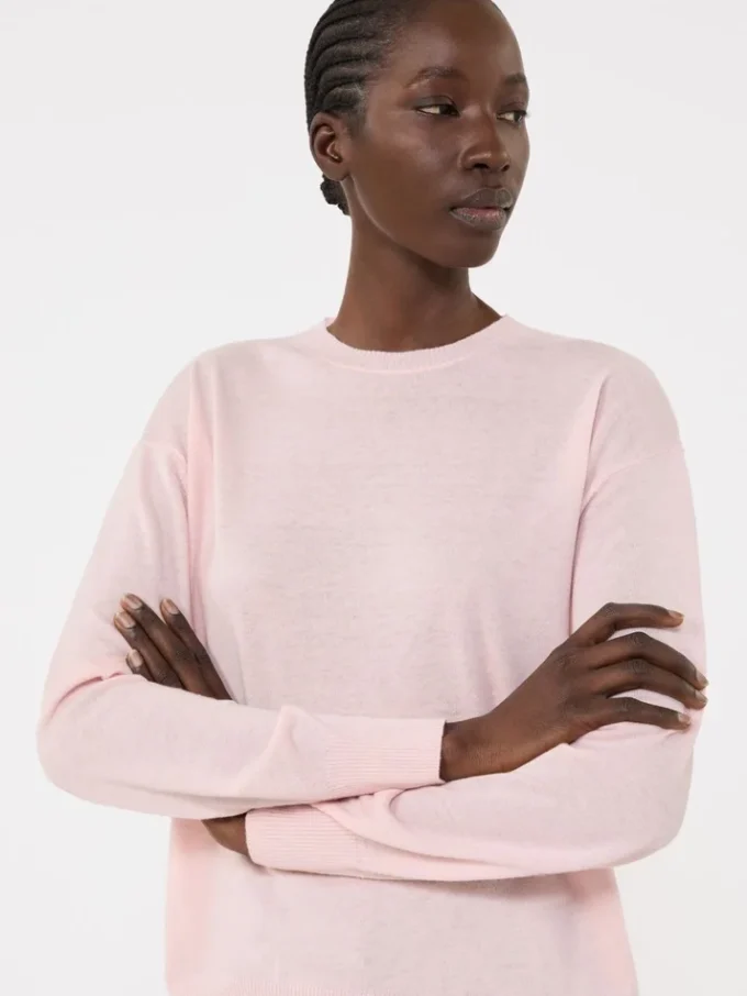 Basic trui van wol en kasjmier, roze Basic trui van wol en kasjmier, roze