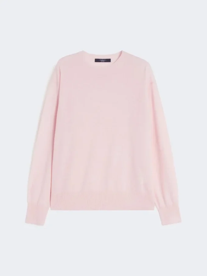 Basic trui van wol en kasjmier, roze Basic trui van wol en kasjmier, roze