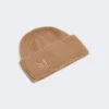 Beanie van geribd kasjmier, camel Beanie van geribd kasjmier, camel