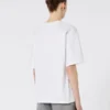 Bedrukt katoenen T-shirt, optisch wit Bedrukt katoenen T-shirt, optisch wit