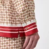 Bedrukt zijden overhemd, rood Bedrukt zijden overhemd, rood