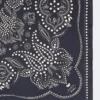 Bedrukte vierkante zijden foulard, middernachtblauw Bedrukte vierkante zijden foulard, middernachtblauw