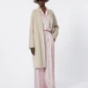 Bedrukte zijden broek, roze