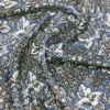 Bedrukte zijden foulard, china blue