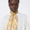 Bedrukte zijden foulard, groen Bedrukte zijden foulard, groen