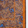 Bedrukte zijden foulard, hazelnootbruin Bedrukte zijden foulard, hazelnootbruin