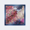 Bedrukte zijden foulard, middernachtblauw Bedrukte zijden foulard, middernachtblauw