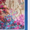 Bedrukte zijden foulard, middernachtblauw Bedrukte zijden foulard, middernachtblauw