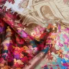 Bedrukte zijden foulard, middernachtblauw Bedrukte zijden foulard, middernachtblauw