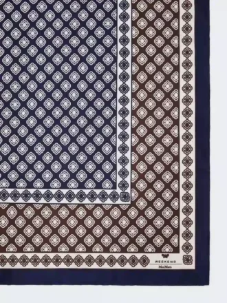 Bedrukte zijden foulard, modder