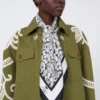 Bedrukte zijden foulard, optisch wit Bedrukte zijden foulard, optisch wit