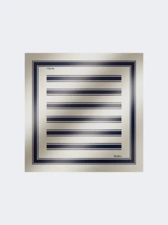 Bedrukte zijden foulard, ultramarijn