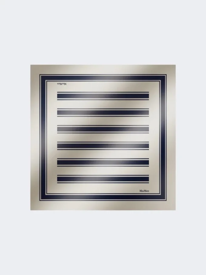 Bedrukte zijden foulard, ultramarijn Bedrukte zijden foulard, ultramarijn
