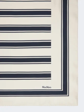 Bedrukte zijden foulard, ultramarijn