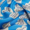 Bedrukte zijden sjaal, marineblauw Bedrukte zijden sjaal, marineblauw